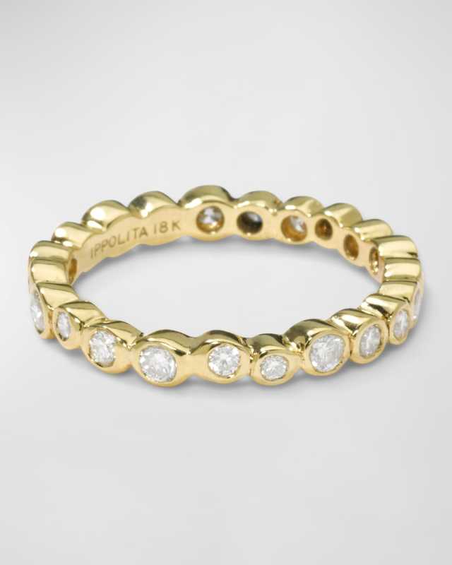 Starlet Band Ring in 18K Gold with Diamonds